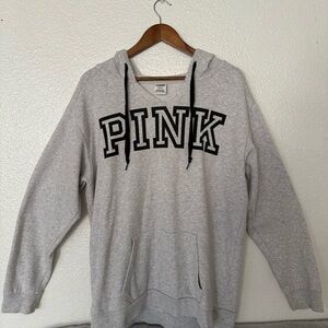 PINK Victoria's Secret Light Gray and green Hoodie Sweater Women’s Size M set 2